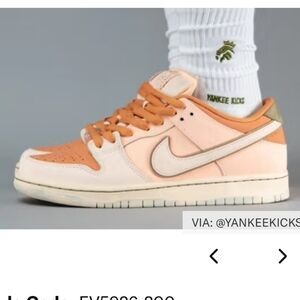 Nike Dunks Peach and Cream Sneakers